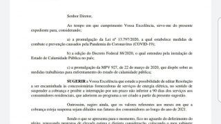 ANEEL suspende cortes de energia elétrica por 90 dias